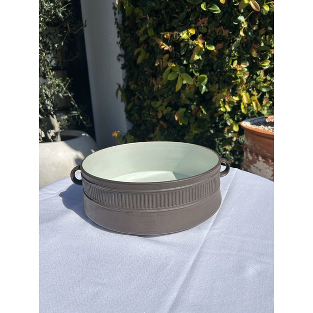 Mid 20th Century Vintage Mid-Century Dansk Ribbed Serving Bowl With Handles For Sale - Image 5 of 13