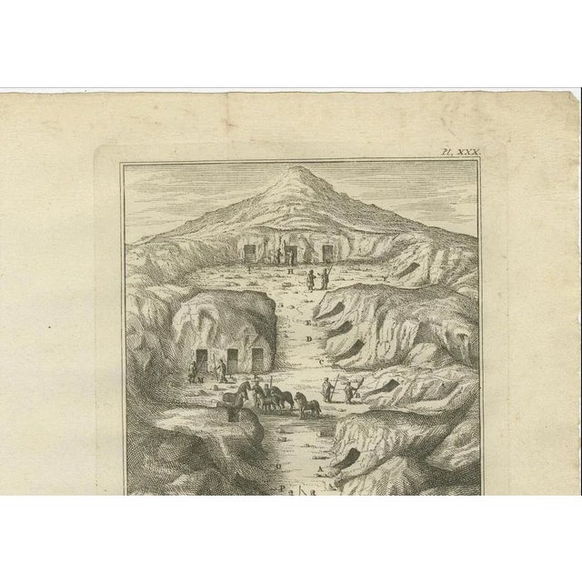 Title: royal tombs in the valley of the kings, thebes – antique view, egypt 1776 : this atmospheric 1776 engraving offers...