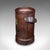 1930s Vintage Decorative Stick Stand, English Leather Office Waste Basket, Storage Bin For Sale - Image 5 of 9
