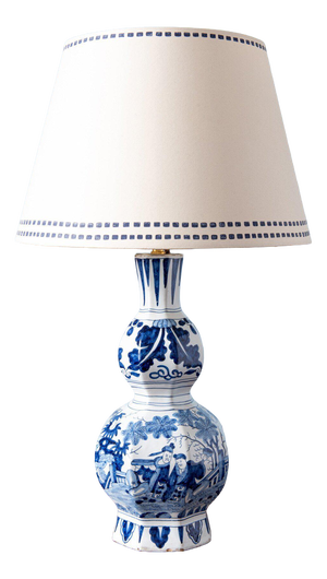 19th Century Dutch Double Gourd Chinoiserie Vase Lamp