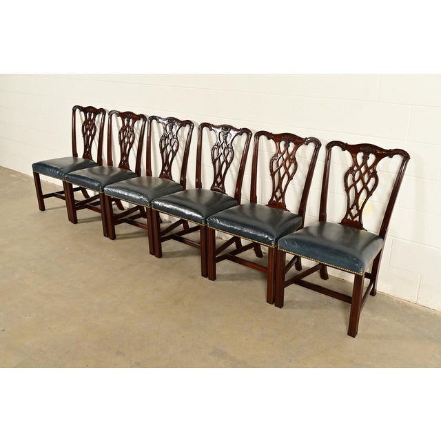 Councill Craftsmen Georgian Carved Mahogany Dining Chairs, Set of Six For Sale - Image 13 of 13