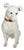 White Glazed Ceramic Dog Sculpture, France, 1970s For Sale