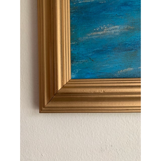 Nautical Contemporary Impressionist Style Seascape Painting on Canvas, Framed For Sale - Image 3 of 5