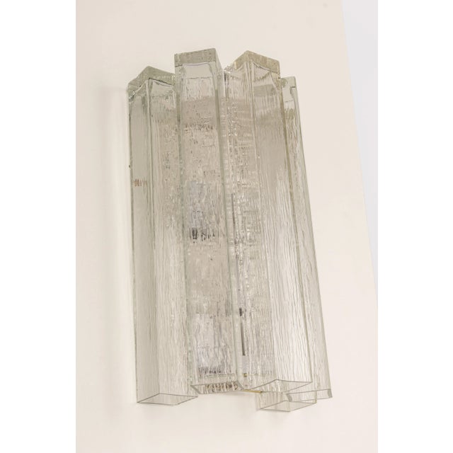 1960s Large Brass and Murano Glass Wall Sconces from Doria, Germany, 1960s, Set of 2 For Sale - Image 5 of 12