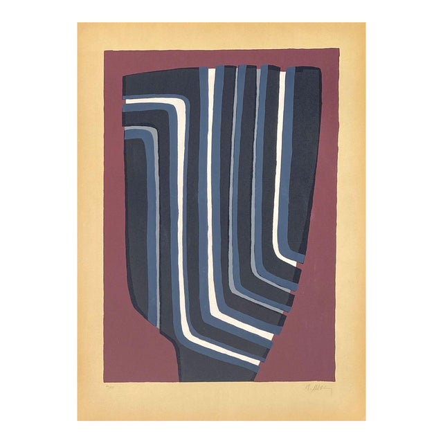 1989 Raoul Ubac Composition Signed Lithograph For Sale