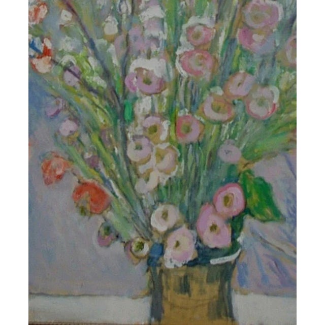1970s Floral Oil Painting, Still Life Art by Maksimenko For Sale - Image 4 of 6