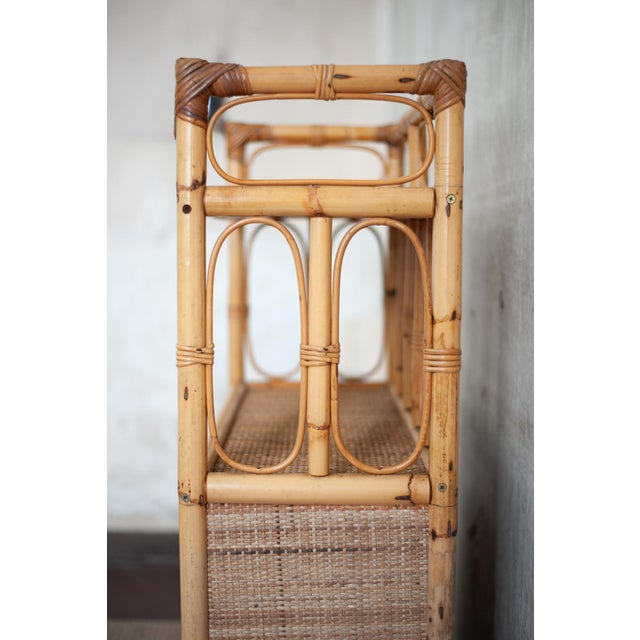 Small Bamboo and Vienna Straw Cabinet, 1970s For Sale - Image 4 of 8