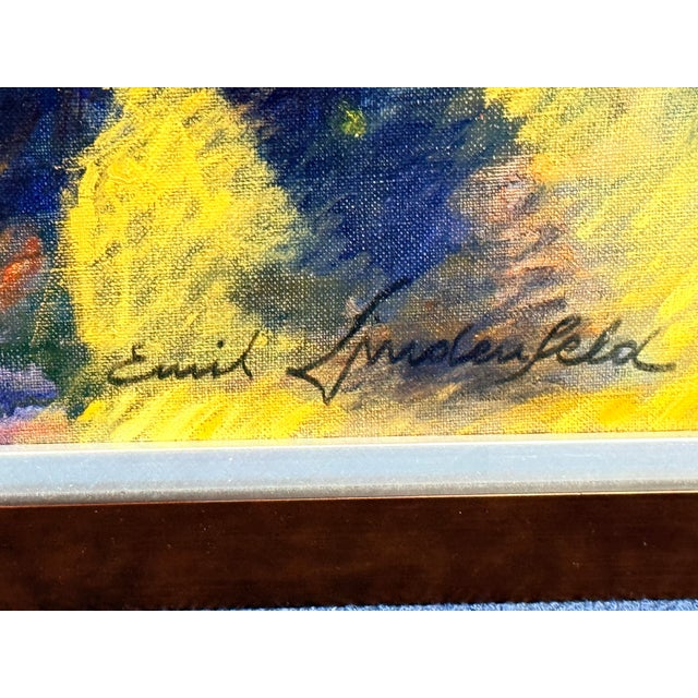 Rare Original Signed Emille Lindenfeld (Hungary 1905-1986) Oil Painting For Sale - Image 11 of 12