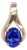 2.5cts Tanzanite Solitaire Estate Pendant in 14k Solid Yellow Gold | Ov 10x8mm For Sale