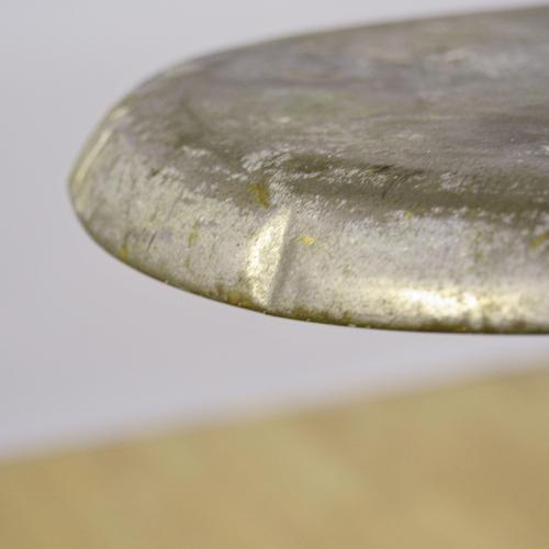 1950s Industrial Swivel Stool with Iron Seat and Frame, 1950s For Sale - Image 5 of 9