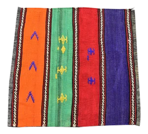 1980s Scandinavian Colorful Small Rug