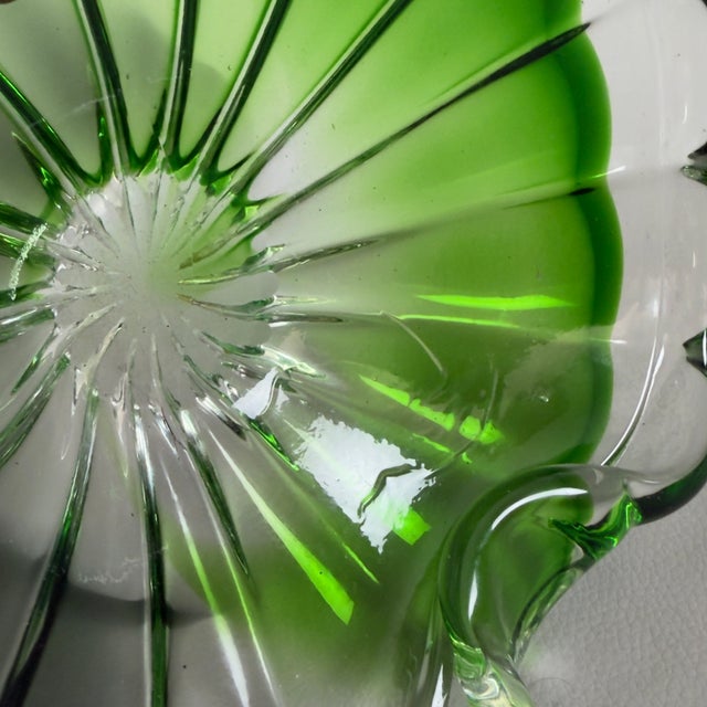 Forest Green Vintage Centerpiece in Green Murano Glass, 1970s For Sale - Image 8 of 11