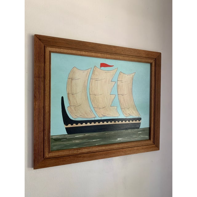 Traditional Contemporary Impressionist Style Seascape Painting on Canvas, Framed For Sale - Image 3 of 6
