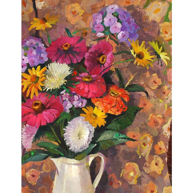 *** ABOUT THIS PAINTING *** * TITLE: ""Still life with a white vase"" * ARTISTS: Egor Ktpatunov * SIZE: 80x60...