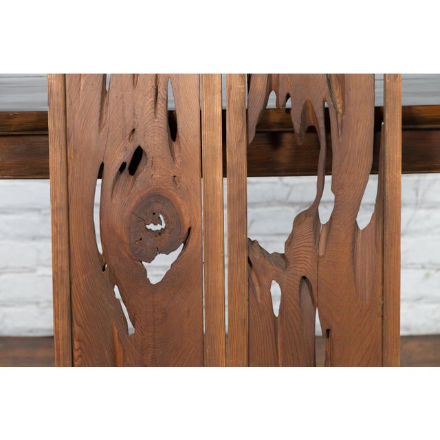 Japanese 19th Century Ranma Transom Panels with Carved Openwork Design - A Pair For Sale In New York - Image 6 of 12