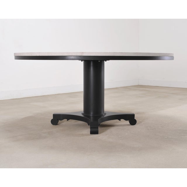 Neoclassical McKinnon and Harris Albemarle Limestone Garden Dining Table 63" For Sale - Image 3 of 18