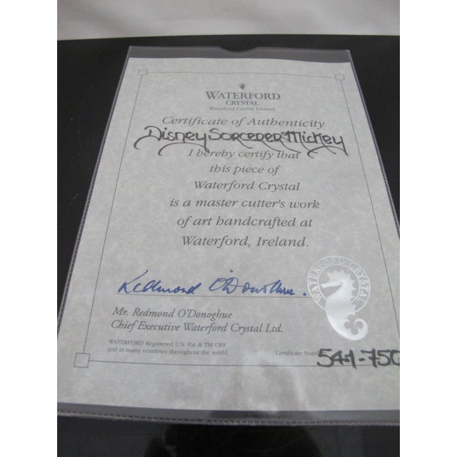 Disney Waterford Crystal Mickey Mouse Sorcerer Limited Edition of 750 in Box For Sale - Image 17 of 18