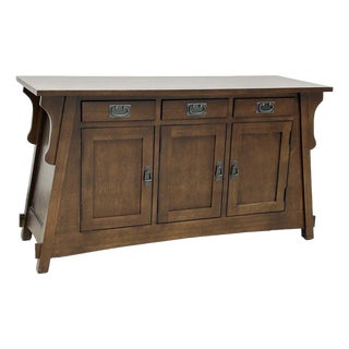 Mission Oak Crofter Console Cabinet - 55" - Walnut Stain For Sale