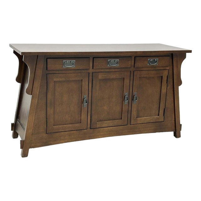 Mission Oak Crofter Console Cabinet - 55" - Walnut Stain For Sale