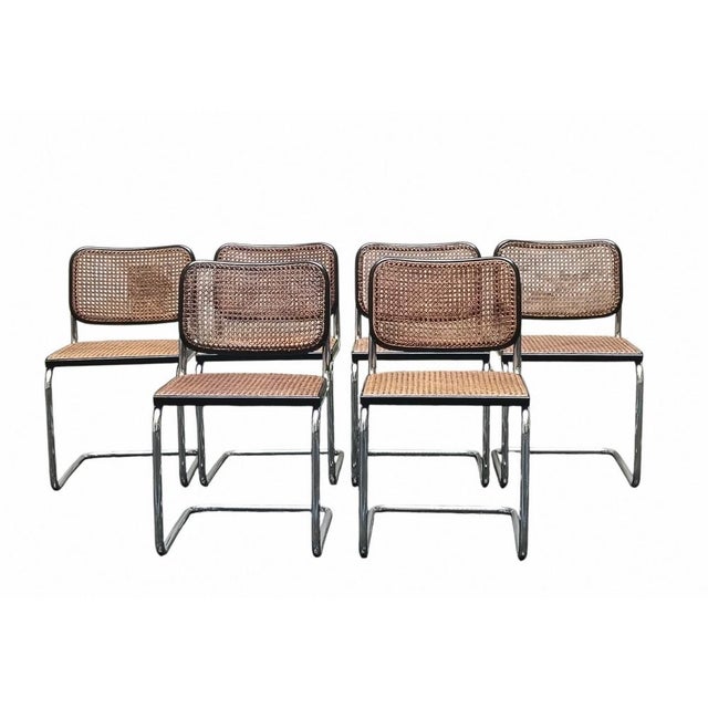 Gavina Cesca Chairs by Marcel Breuer for Gavina, Italy, 1970s, Set of 6 For Sale - Image 4 of 9