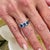 2010s Natural Sapphire Diamond Ring 7 14k W Gold 1.67 TCW Certified For Sale - Image 5 of 12