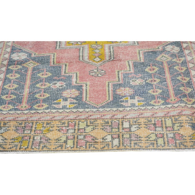 Vintage Turkish Anatolian Hand Knotted Wool Rug,4'X8'8" For Sale - Image 4 of 6