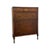 Vintage Traditional Burl Wood Tallboy Dresser With Floral Inlay and Pattern-Lined Drawers. For Sale - Image 4 of 13