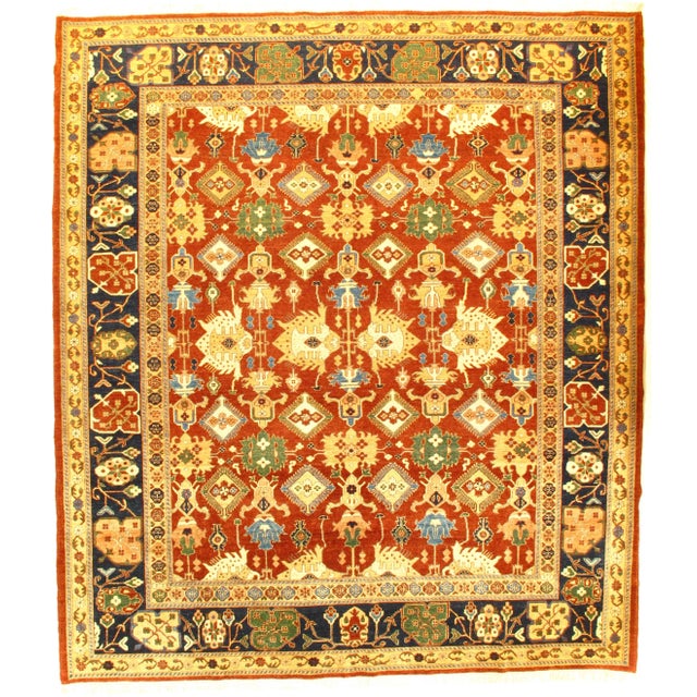 Pasargad NY Pak Modern Farahan Hand Knotted Rug - 8′1" × 9′2″ For Sale - Image 4 of 4