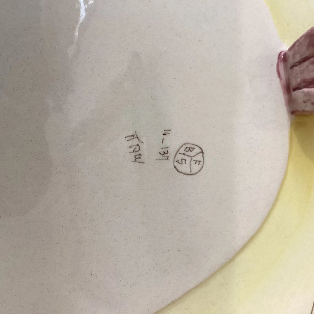 Antique Porcelain Majolica Capodimonte Art Pottery Centerpiece Italy For Sale - Image 11 of 12