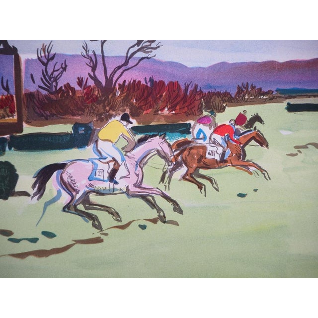 Modern Yves Brayer, Course d'obstacles, Lithograph For Sale - Image 3 of 8