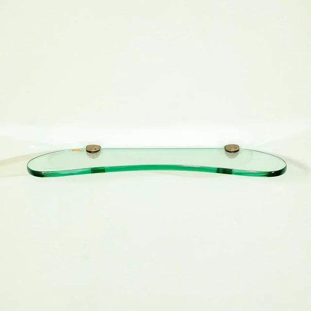 Hanging Glass Shelf from Cristal Art, 1950s, in Good conditions. Designed 1950 to 1959 This piece has an attribution mark,...