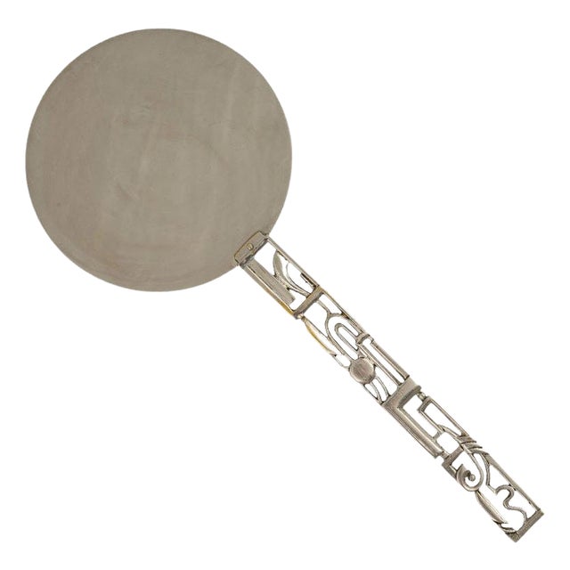 Art Deco Austrian Brass Handheld Mirror from Hagenauer, 1920s For Sale