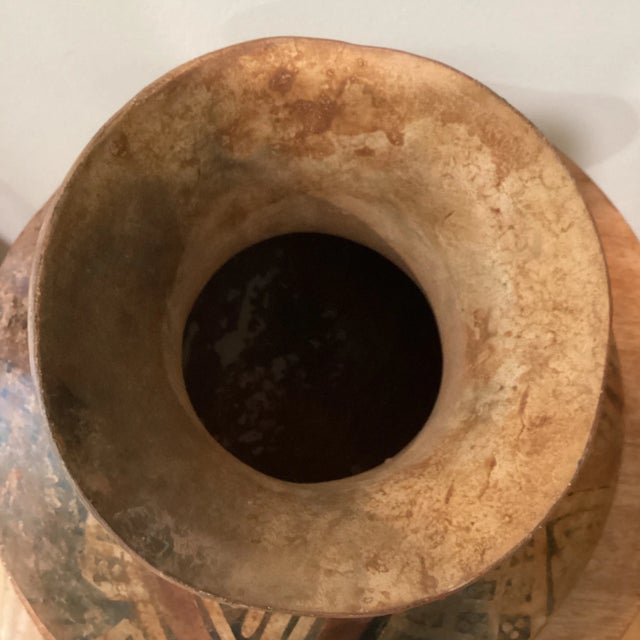 Antique Art Terracotta Polychrome Amphora Vessel For Sale In Chicago - Image 6 of 13