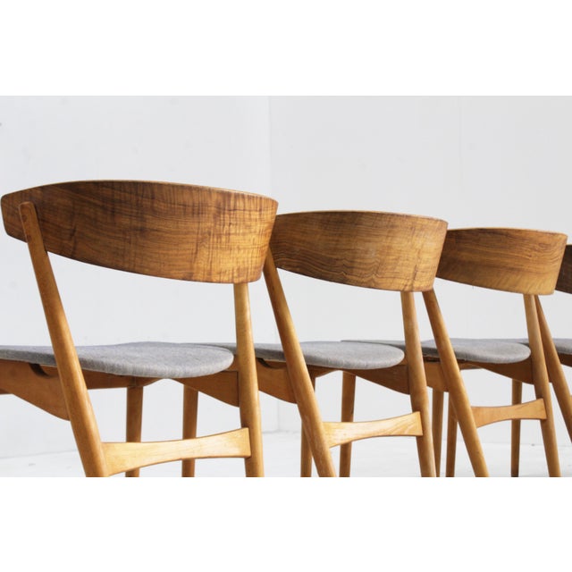 Vintage Danish Model 7 Dining Chairs by Helge Sibast, 1960s, Set of 4 For Sale - Image 9 of 11
