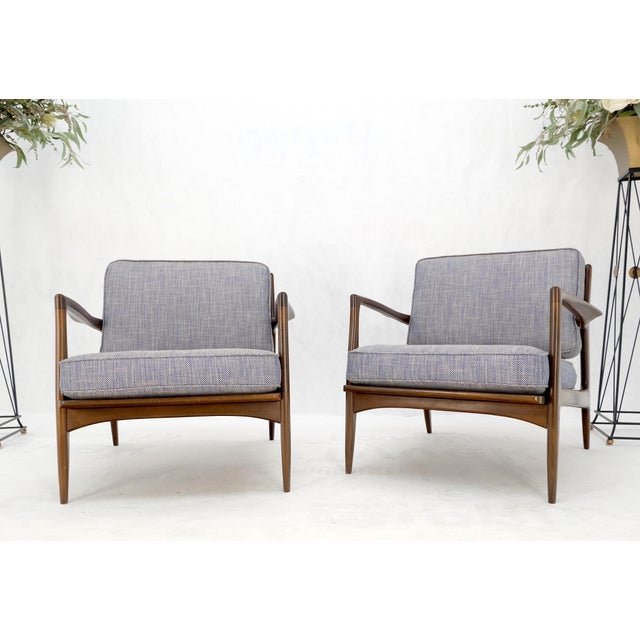 Pair Kofod Larsen Selig Danish Mid-Century Modern Lounge Chairs New Upholstery For Sale - Image 17 of 17