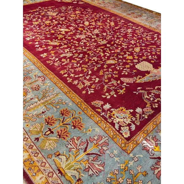 1900 - 1909 Pasargad DC Rust Original Antique Turkish Oushak Rug For Sale - Image 5 of 9