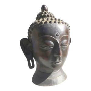 Large Chinese Copper Buddha Head