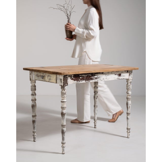 French Table with Single Drawer For Sale - Image 11 of 16