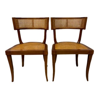 Mid 20th Century Cane Klismos Chairs- a Pair For Sale