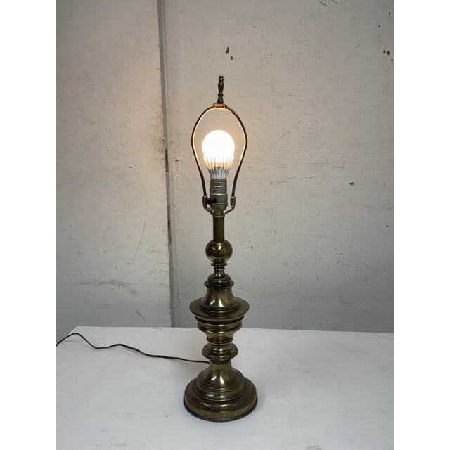 Late 20th Century Late 20th Century Stiffel Brass Table Lamp For Sale - Image 5 of 12