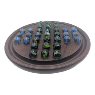 Ironwood English Cross Marble Solitaire Game For Sale