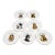 Vintage Ardalt Japan Dogs Playing Cards Porcelain Plates, Set of 7 For Sale