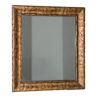 Art Nouveau Carved & Gilded Frame With Mirror C. 1890 to 1910 For Sale