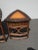 Set of Three Vintage Bamboo Coastal Rattan Leather Ostrich Nesting Tables Lh2 For Sale In Los Angeles - Image 6 of 12