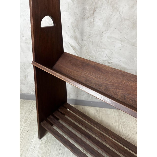 Wood Scandinavian Coat Rack in Walnut, 1960 For Sale - Image 7 of 12