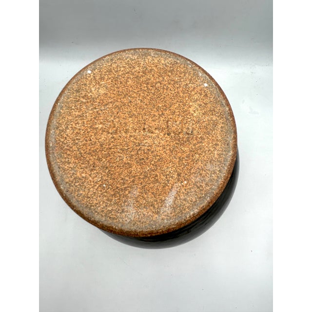 Charcoal California Modern Studio Pottery Vase by Mark Blumenfeld For Sale - Image 8 of 9