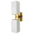 Metal 1990s Modern Frosted White Murano Glass & Brass Sconces - Set of Eight For Sale - Image 7 of 7