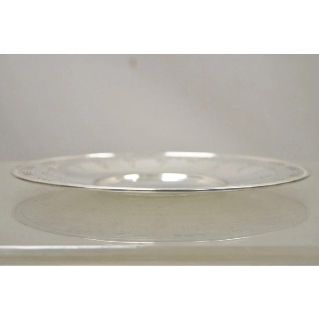 Antique Wallingford Silver Plated Victorian 10" Round Pierced Decorated Dish Platter. Circa Early 20th Century....