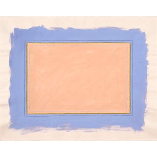 Minimalist Abstract Fine Art Print, Blush Pink & Cornflower Blue, 16 X 20 Unframed Print For Sale