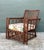 Coffee Vintage Stick Rattan Lounge Chair in Vintage Schumacher Paisley For Sale - Image 8 of 12